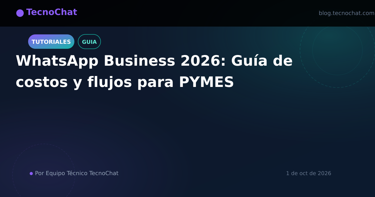 Ilustración de blog para: WhatsApp Business 2026: Guía de costos y flujos para PYMES