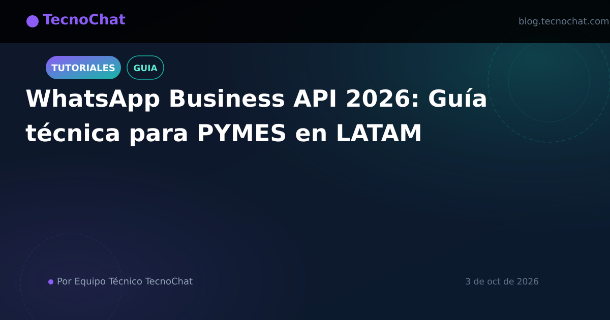 Ilustración de blog para: WhatsApp Business API 2026: Guía técnica para PYMES en LATAM