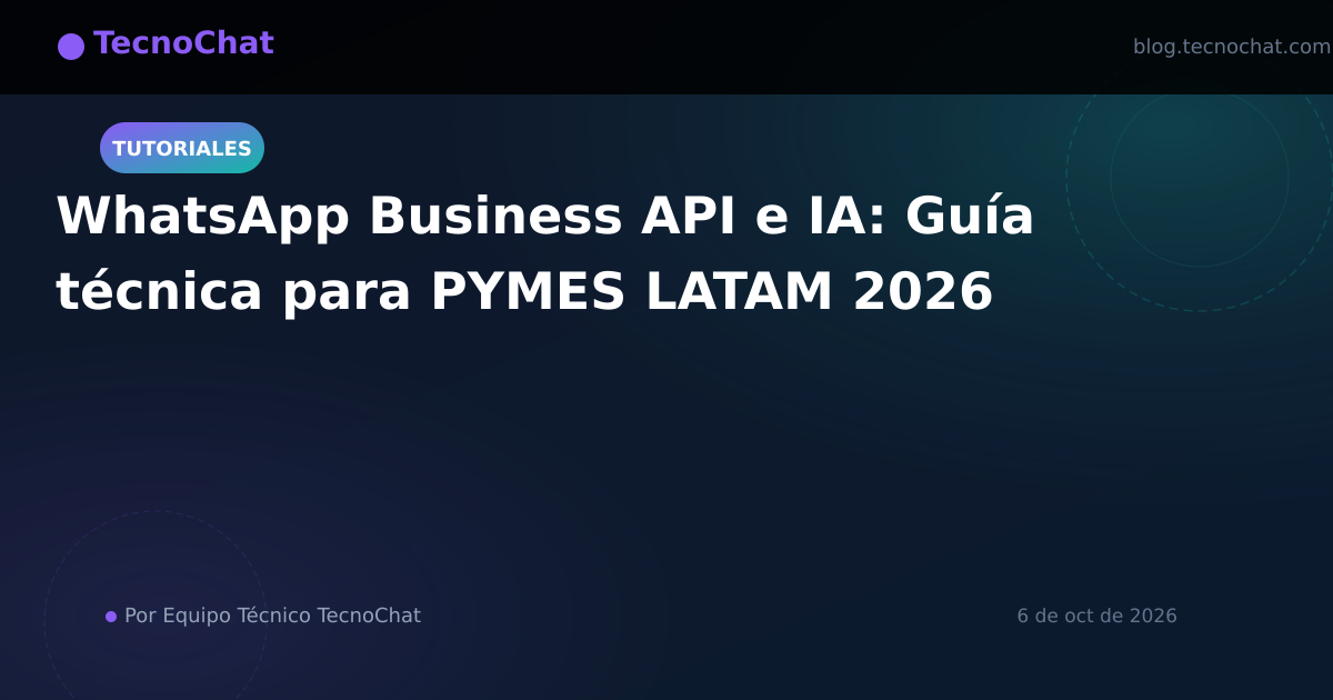 Ilustración de blog para: WhatsApp Business API e IA: Guía técnica para PYMES LATAM 2026