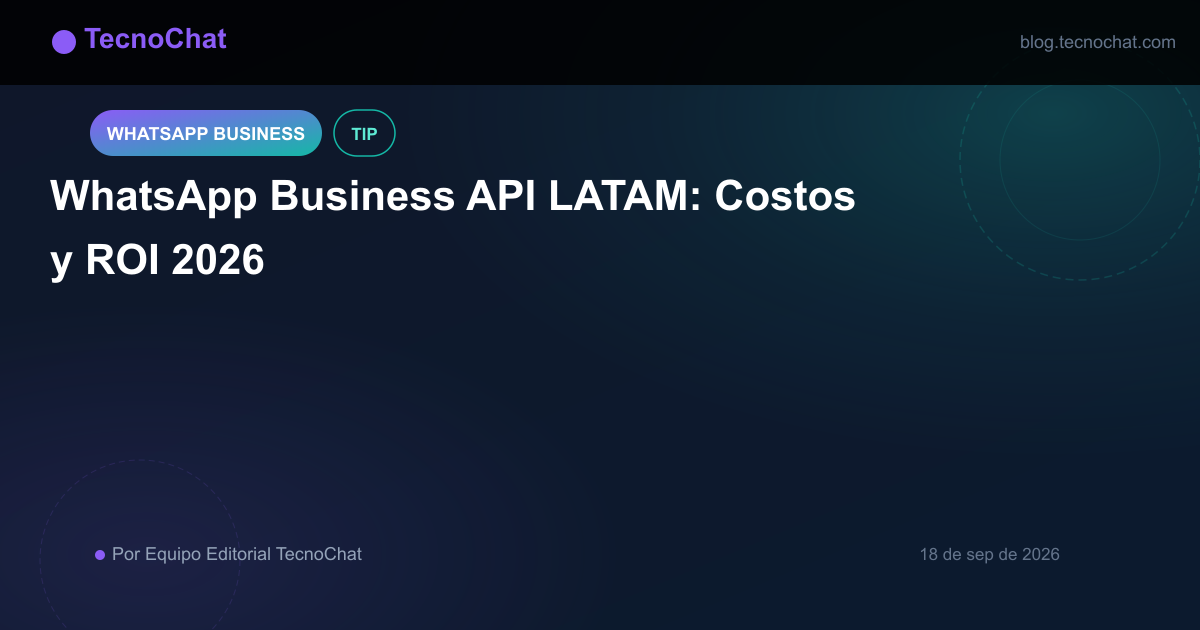 Ilustración de blog para: WhatsApp Business API LATAM: Costos y ROI 2026