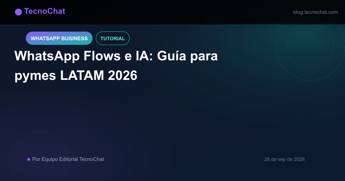 Ilustración de blog para: WhatsApp Flows e IA: Guía para pymes LATAM 2026