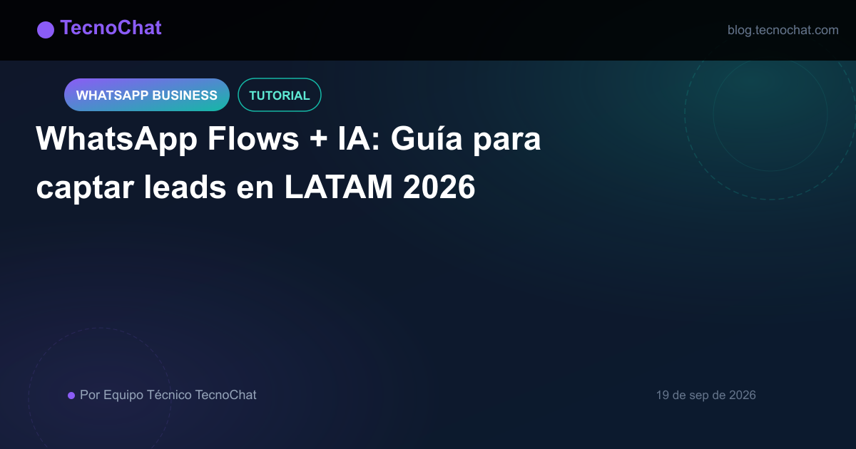 Ilustración de blog para: WhatsApp Flows + IA: Guía para captar leads en LATAM 2026